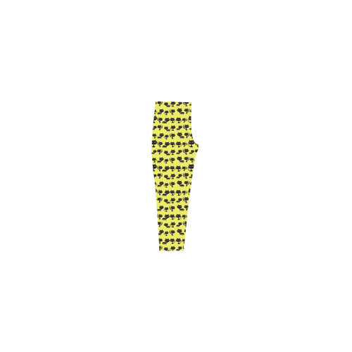 Yellow Cat Pattern Capri Legging (Model L02)