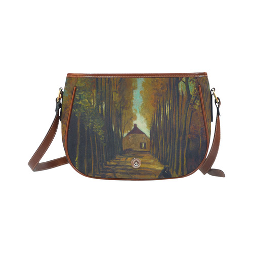Van Gogh Poplars In Autumn Saddle Bag/Small (Model 1649) Full Customization