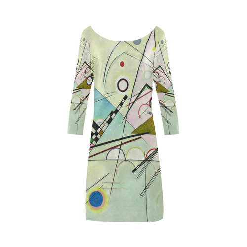 Kandinsky Composition 8 Abstract Painting Bateau A-Line Skirt (D21)