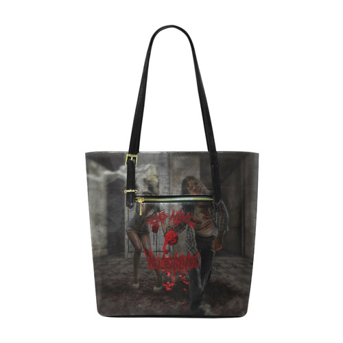 Valentines Day Zombie Couple Euramerican Tote Bag/Small (Model 1655)