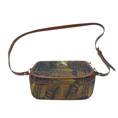 Van Gogh Poplars In Autumn Saddle Bag/Small (Model 1649) Full Customization