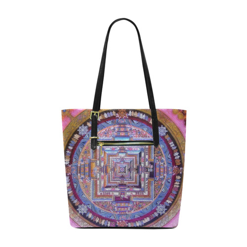 Buddhist Kalachakra Mandala Euramerican Tote Bag/Small (Model 1655)