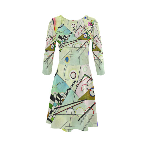 Kandinsky Composition 8 Abstract Painting 3/4 Sleeve Sundress (D23)