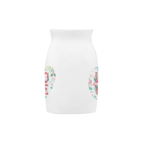 Pastel Colorful Floral LOVE Lettering Milk Cup (Large) 450ml