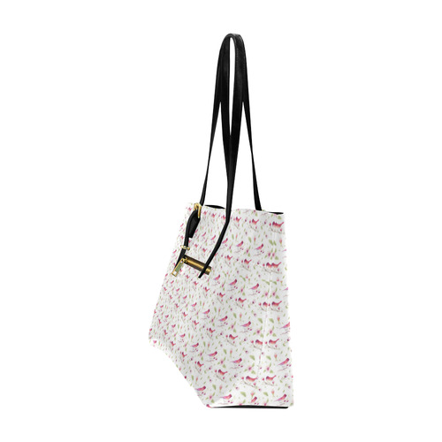 Lovely Pattern with Birds and Flowers Euramerican Tote Bag/Large (Model 1656)