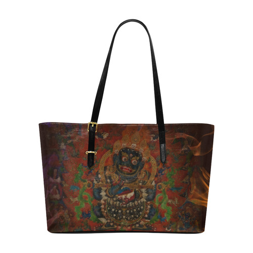 Tibetan Buddhism Mahakala Euramerican Tote Bag/Large (Model 1656)