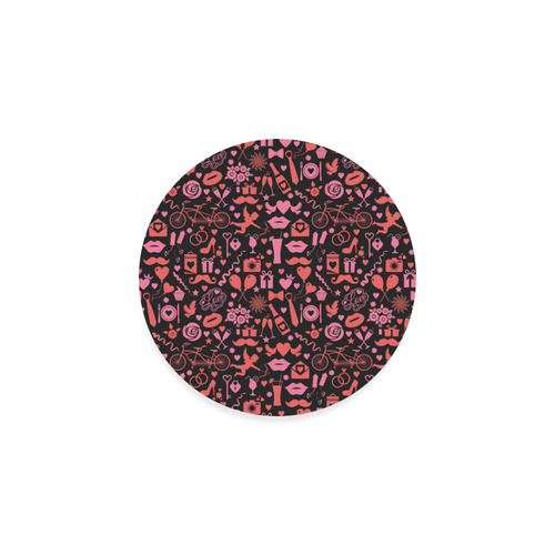 Pink Love Round Coaster