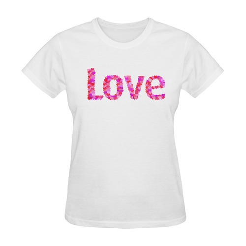 Love Hearts Sunny Women's T-shirt (Model T05)