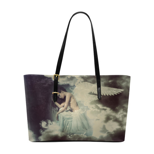 Sad Angel In Heaven Euramerican Tote Bag/Large (Model 1656)