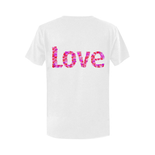 Love Hearts Women's T-Shirt in USA Size (Two Sides Printing)