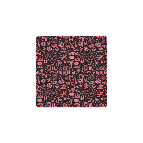 Pink Love Square Coaster