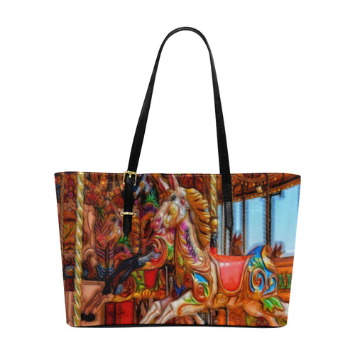 Take A Ride On The Merry-go-round Euramerican Tote Bag/Large (Model 1656)