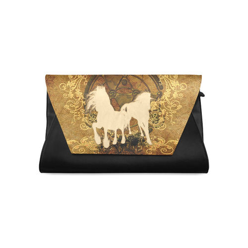 Beautiful horses, silhouette Clutch Bag (Model 1630)