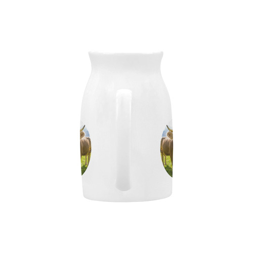 Photography Pretty Blond Cow On Grass Milk Cup (Large) 450ml