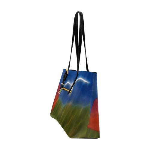 Wonderfull Summer with Seagull and Poppy Euramerican Tote Bag/Large (Model 1656)