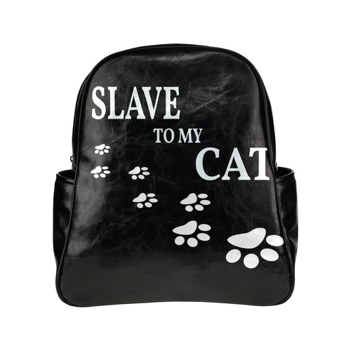 Slave to my cat 2 Multi-Pockets Backpack (Model 1636)