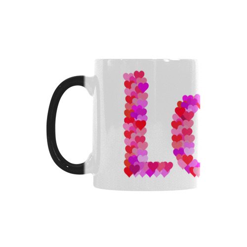 Love Hearts Custom Morphing Mug