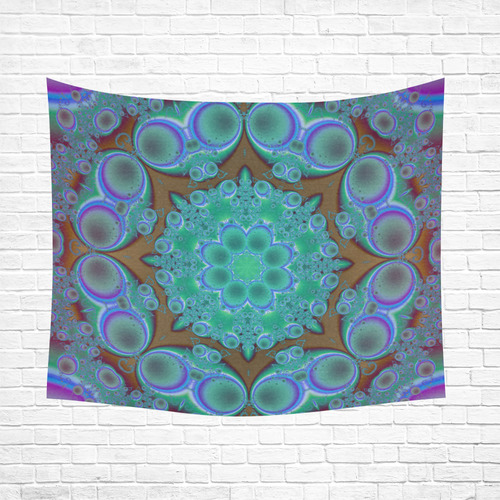 fractal pattern 1 Cotton Linen Wall Tapestry 60"x 51"
