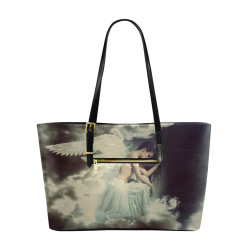 Sad Angel In Heaven Euramerican Tote Bag/Large (Model 1656)
