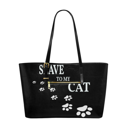 Slave to my cat 2 Euramerican Tote Bag/Large (Model 1656)