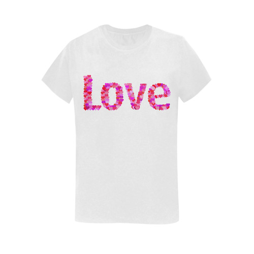 Love Hearts Women's T-Shirt in USA Size (Two Sides Printing)