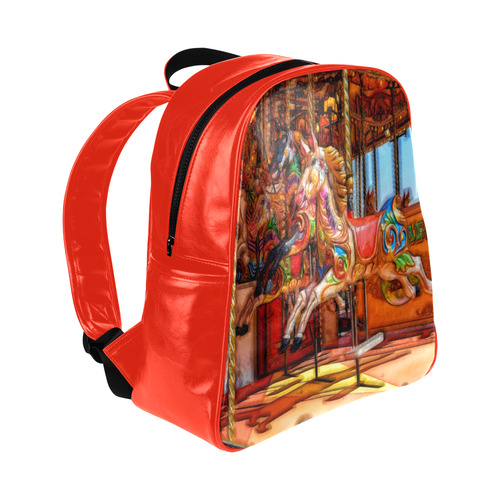Take A Ride On The Merry-go-round Multi-Pockets Backpack (Model 1636)