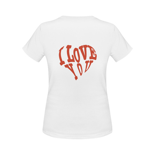 I  LOVE YOU Women's Classic T-Shirt (Model T17）