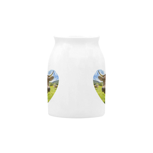 Photography Pretty Blond Cow On Grass Milk Cup (Small) 300ml