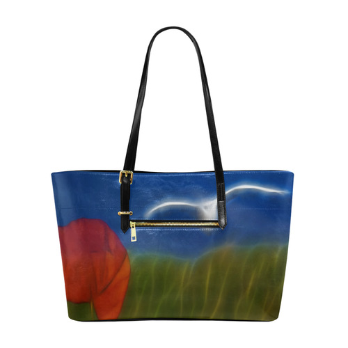 Wonderfull Summer with Seagull and Poppy Euramerican Tote Bag/Large (Model 1656)