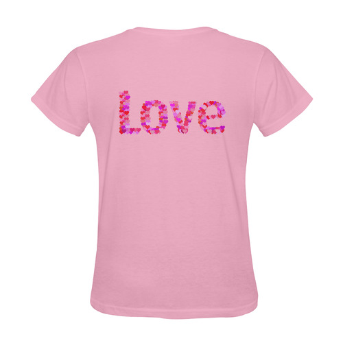 Love Hearts Pink Sunny Women's T-shirt (Model T05)