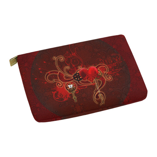 Wonderful steampunk design with heart Carry-All Pouch 12.5''x8.5''