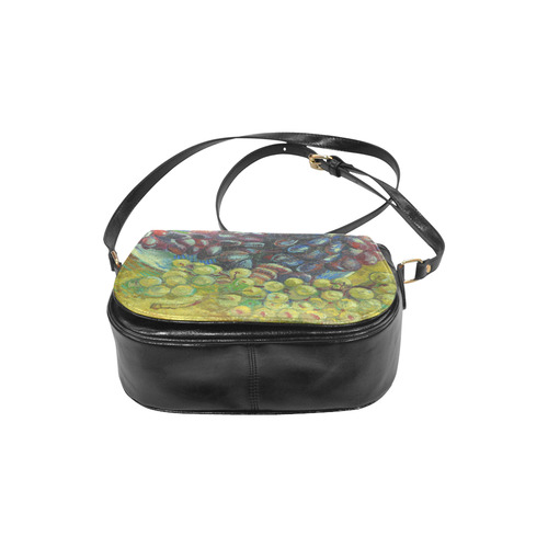 Vincent van Gogh Grapes Fine Art Painting Classic Saddle Bag/Small (Model 1648)