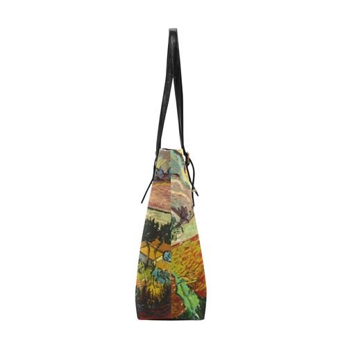 Vincent van Gogh Landscape House Ploughman Euramerican Tote Bag/Small (Model 1655)