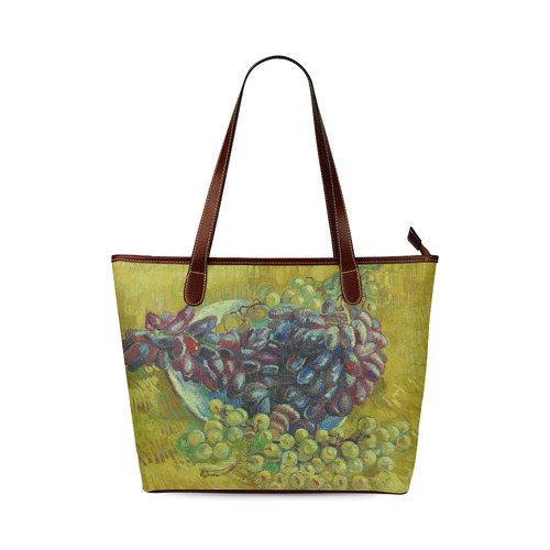 Vincent van Gogh Grapes Fine Art Painting Shoulder Tote Bag (Model 1646)