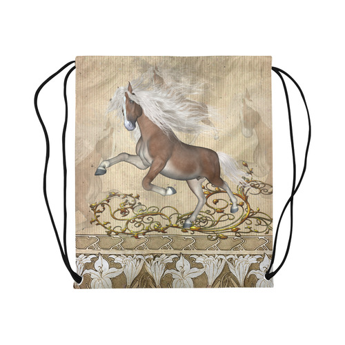 Wonderful wild horse Large Drawstring Bag Model 1604 (Twin Sides)  16.5"(W) * 19.3"(H)