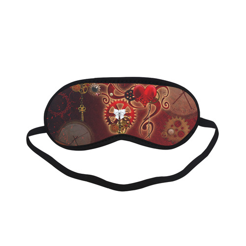 steampunk, hearts, clocks and gears Sleeping Mask