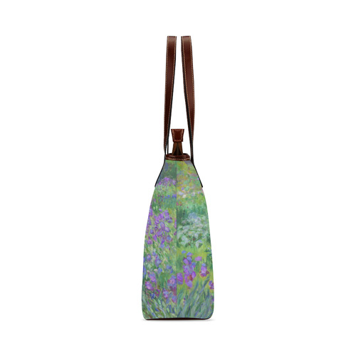 Claude Monet Iris Garden Giverny Floral Shoulder Tote Bag (Model 1646)