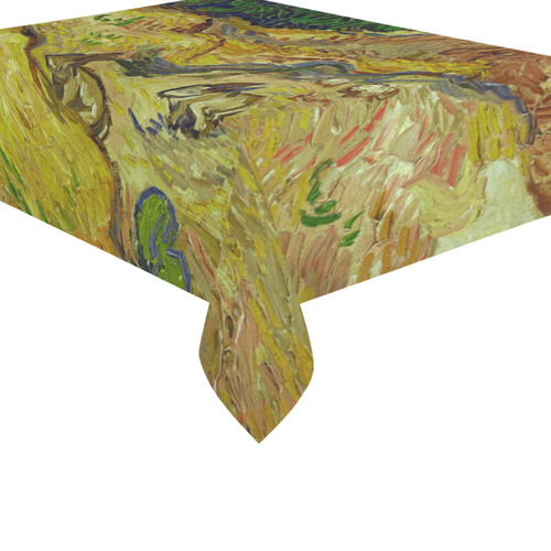 Vincent van Gogh Landscape with Rabbits Cotton Linen Tablecloth 60"x 84"