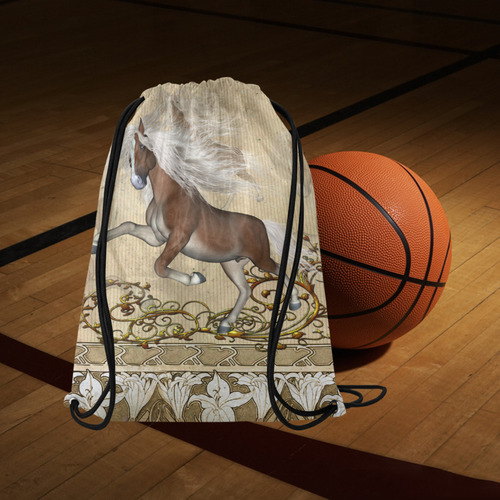 Wonderful wild horse Medium Drawstring Bag Model 1604 (Twin Sides) 13.8"(W) * 18.1"(H)