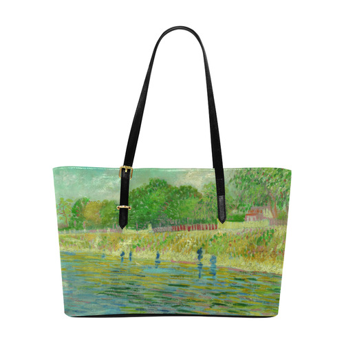 Vincent van Gogh Bank of the Seine Euramerican Tote Bag/Large (Model 1656)