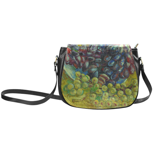 Vincent van Gogh Grapes Fine Art Painting Classic Saddle Bag/Small (Model 1648)