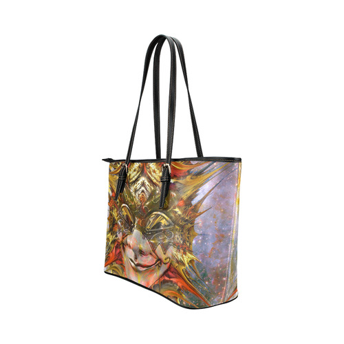 Star Clown Leather Tote Bag/Large (Model 1651)