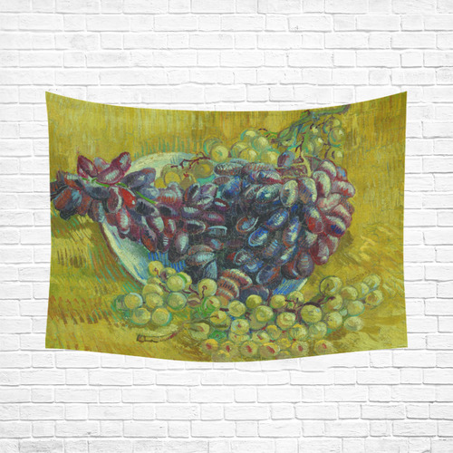 Vincent van Gogh Grapes Fine Art Painting Cotton Linen Wall Tapestry 80"x 60"