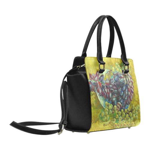 Vincent van Gogh Grapes Fine Art Painting Classic Shoulder Handbag (Model 1653)