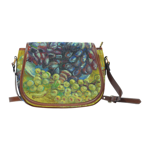 Vincent van Gogh Grapes Fine Art Painting Saddle Bag/Small (Model 1649) Full Customization