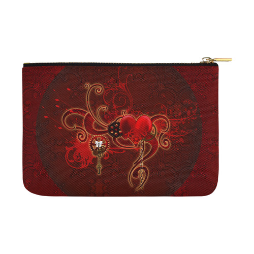 Wonderful steampunk design with heart Carry-All Pouch 12.5''x8.5''