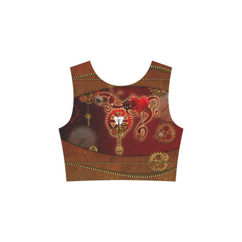 steampunk, hearts, clocks and gears 3/4 Sleeve Sundress (D23)