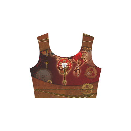 steampunk, hearts, clocks and gears 3/4 Sleeve Sundress (D23)