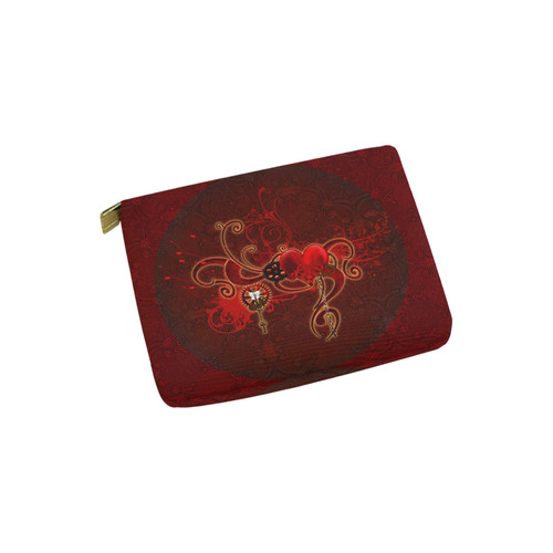Wonderful steampunk design with heart Carry-All Pouch 6''x5''