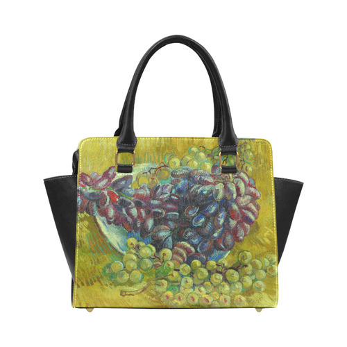 Vincent van Gogh Grapes Fine Art Painting Classic Shoulder Handbag (Model 1653)